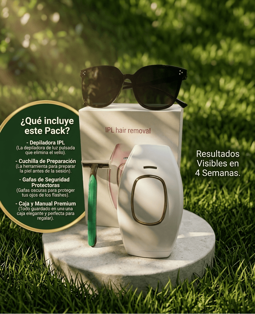Depiladora Láser IPL SOLADIVA™ — Piel lisa en 4 semanas